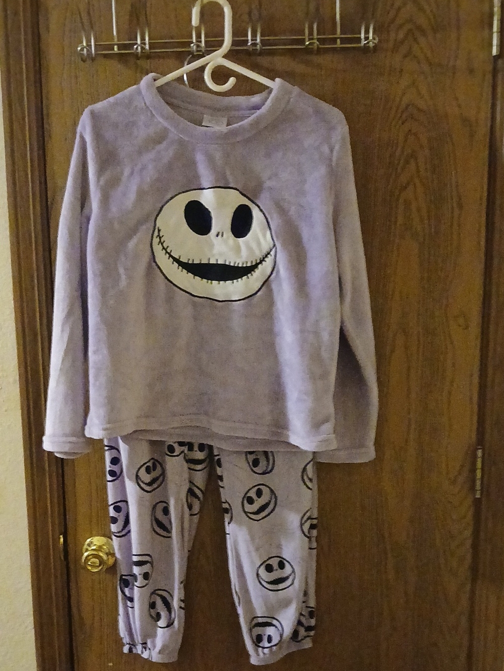 Disney Lavender Plush Pajama Set with Jack From Nightmare Before Christmas